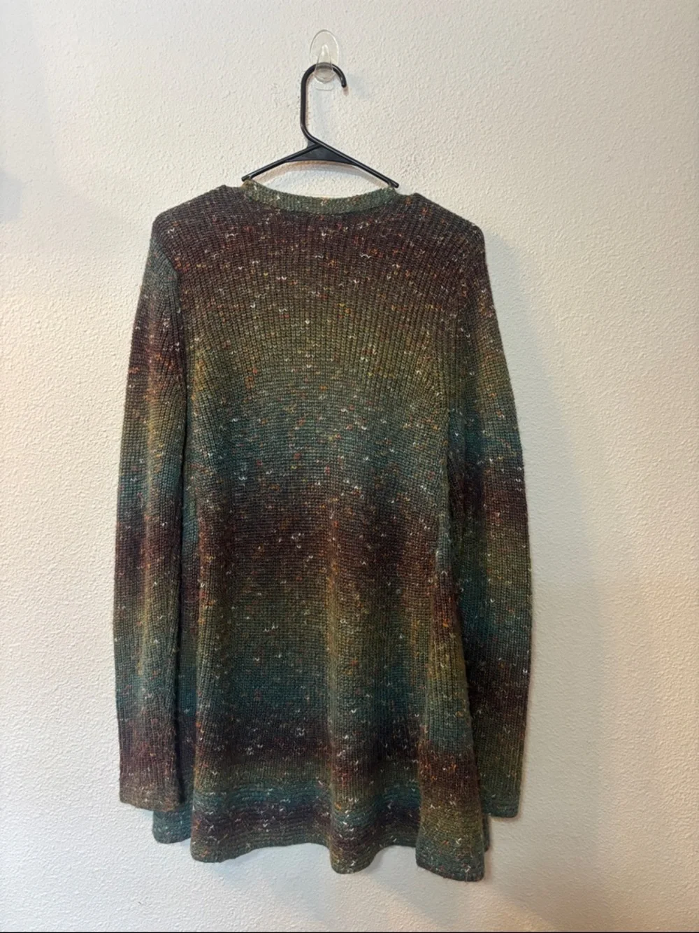 NATURAL Reflections Multi-Tone Green and Brown Open Cardigan - Picture 5 of 5